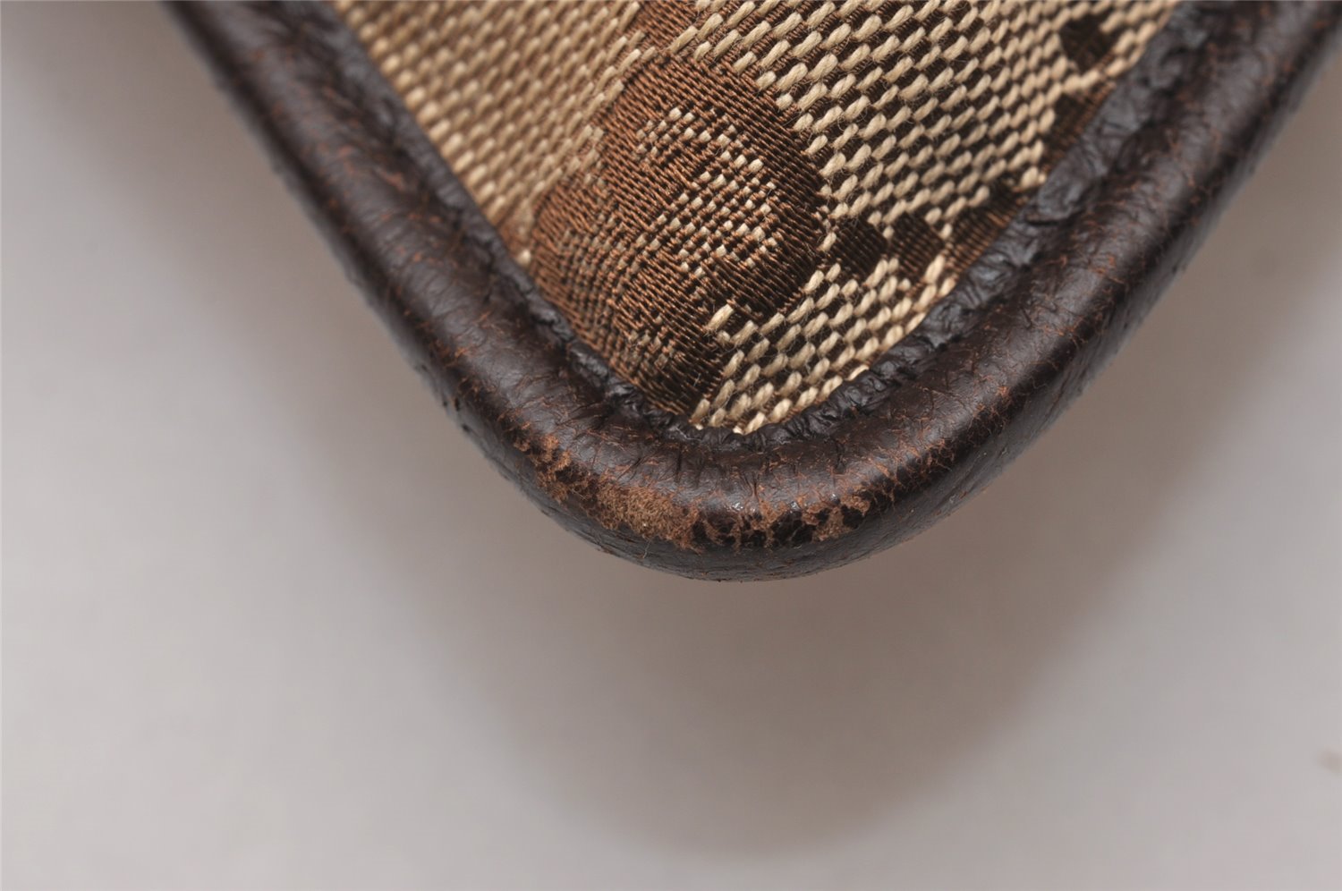 Authentic GUCCI Shoulder Cross Body Bag GG Canvas Leather 27639 Brown 0345J