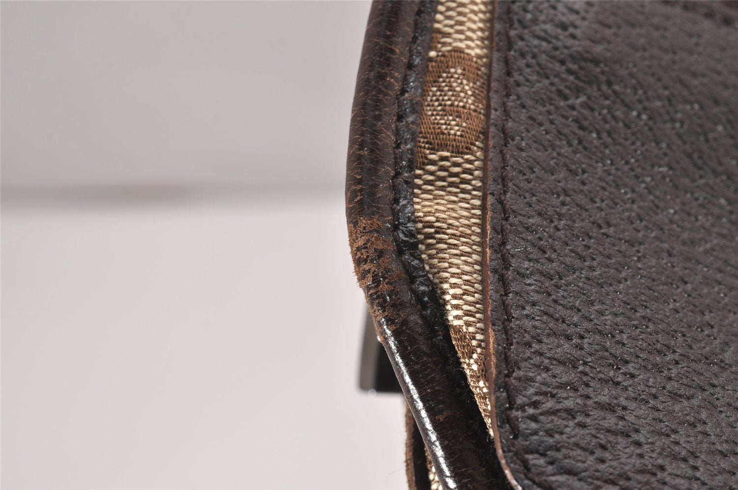 Authentic GUCCI Shoulder Cross Body Bag GG Canvas Leather 27639 Brown 0345J