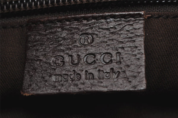 Authentic GUCCI Shoulder Cross Body Bag GG Canvas Leather 27639 Brown 0345J