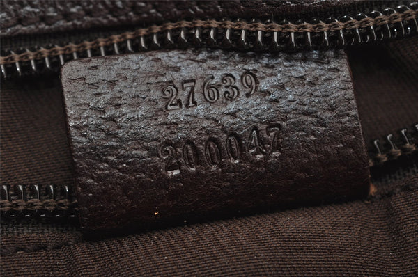 Authentic GUCCI Shoulder Cross Body Bag GG Canvas Leather 27639 Brown 0345J