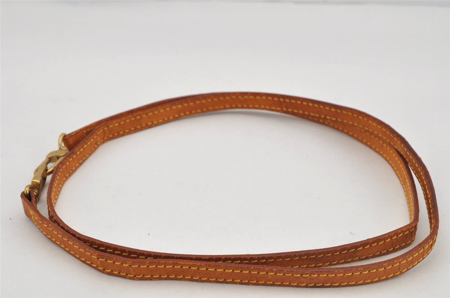 Authentic Louis Vuitton Leather Shoulder Strap Beige 46.7