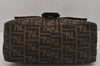 Authentic FENDI Zucca Mamma Baguette Shoulder Bag Canvas Leather Brown 0347J