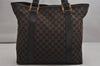Authentic GUCCI Bamboo Shoulder Tote Bag GG Canvas Leather 339547 Brown 0347K