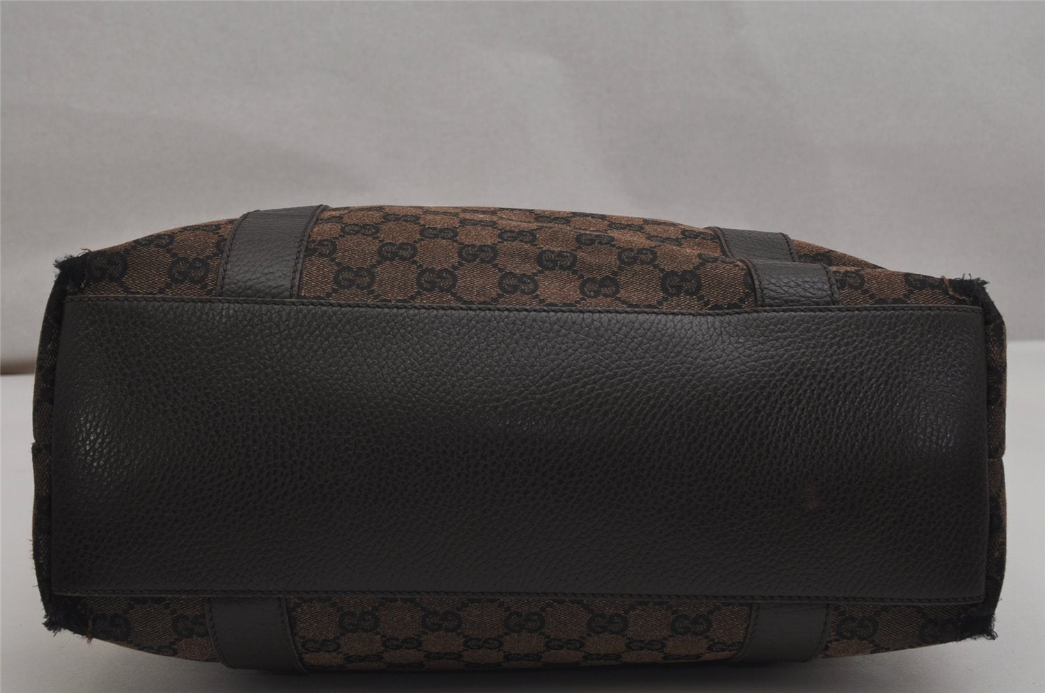 Authentic GUCCI Bamboo Shoulder Tote Bag GG Canvas Leather 339547 Brown 0347K