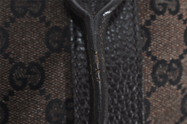 Authentic GUCCI Bamboo Shoulder Tote Bag GG Canvas Leather 339547 Brown 0347K