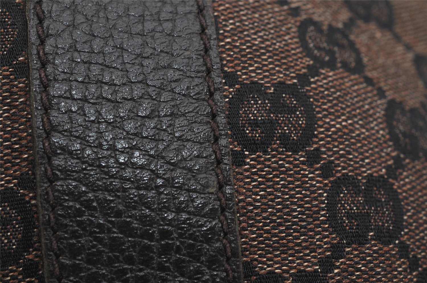 Authentic GUCCI Bamboo Shoulder Tote Bag GG Canvas Leather 339547 Brown 0347K