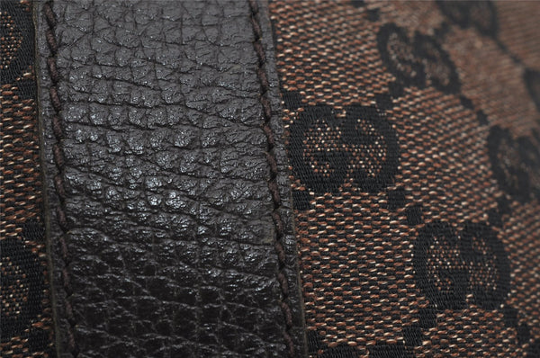 Authentic GUCCI Bamboo Shoulder Tote Bag GG Canvas Leather 339547 Brown 0347K