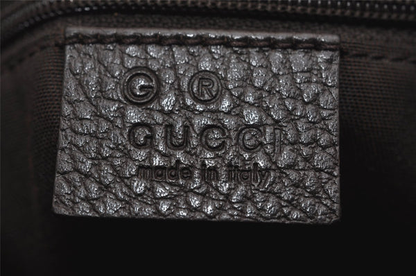 Authentic GUCCI Bamboo Shoulder Tote Bag GG Canvas Leather 339547 Brown 0347K