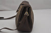 Authentic GUCCI Web Sherry Line Shoulder Bag GG PVC Leather Brown Junk 0348K