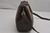 Authentic GUCCI Web Sherry Line Shoulder Bag GG PVC Leather Brown Junk 0348K