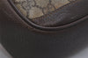 Authentic GUCCI Web Sherry Line Shoulder Bag GG PVC Leather Brown Junk 0348K