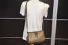 Authentic GUCCI Web Sherry Line Shoulder Bag GG PVC Leather Brown Junk 0348K