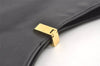 Authentic GUCCI Vintage Shoulder Hand Bag Leather Black 0350K