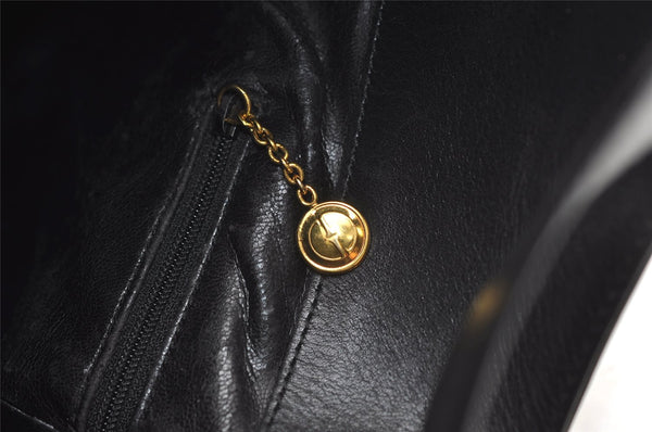 Authentic GUCCI Vintage Shoulder Hand Bag Leather Black 0350K