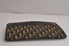 Authentic Christian Dior Trotter Clutch Hand Bag Purse Canvas Leather Blue 0351K