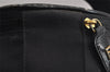 Authentic FENDI Vintage Hand Vanity Bag Purse Nylon Leather Black Junk 0352J