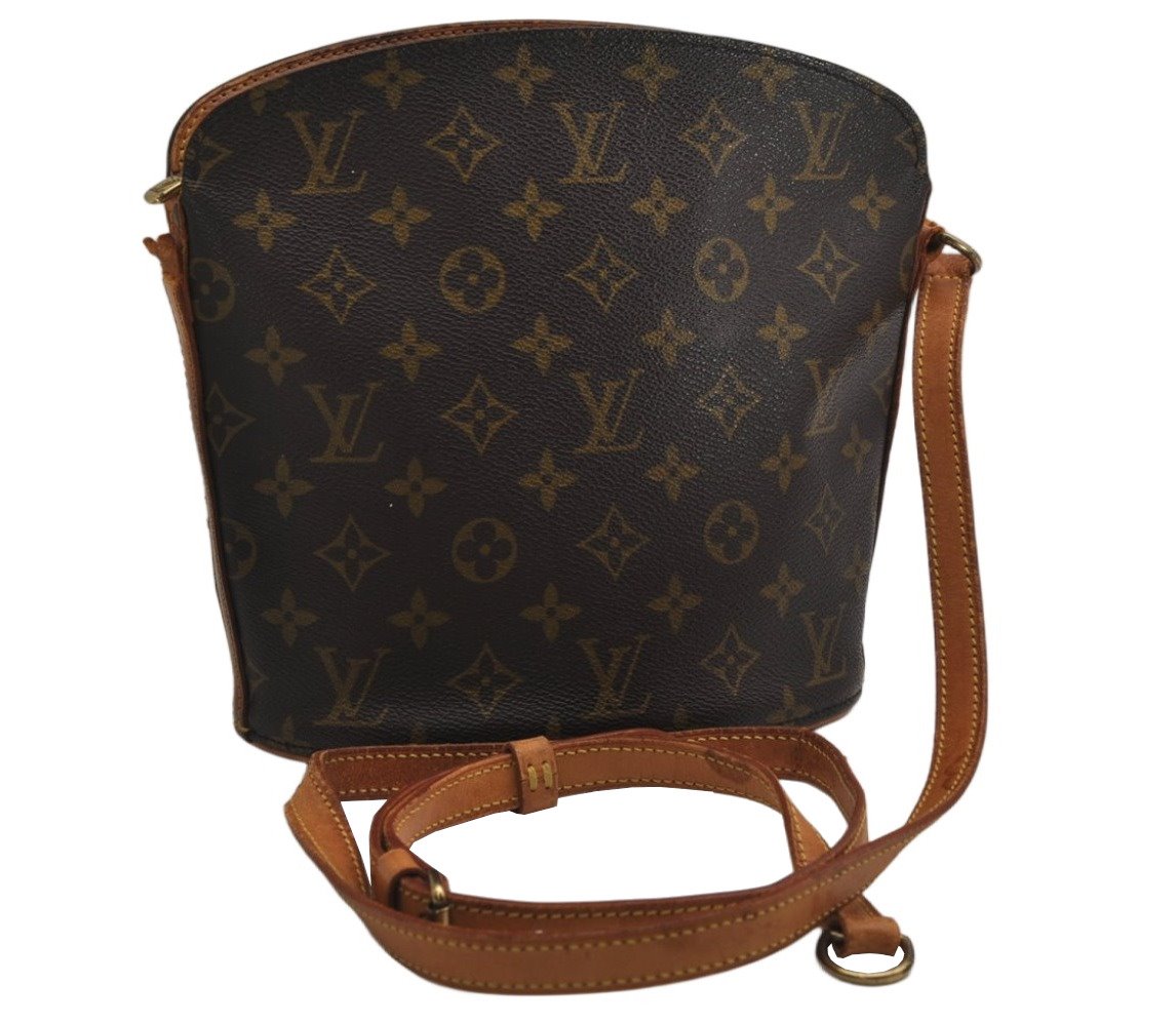 Authentic Louis Vuitton Monogram Drouot Shoulder Crossbody Bag M51290 Junk 0352K