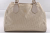 Authentic Christian Dior Trotter Lovely Tote Hand Bag Nylon Leather White 0353I