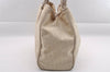 Authentic Christian Dior Trotter Lovely Tote Hand Bag Nylon Leather White 0353I