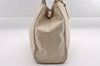 Authentic Christian Dior Trotter Lovely Tote Hand Bag Nylon Leather White 0353I