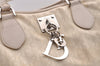 Authentic Christian Dior Trotter Lovely Tote Hand Bag Nylon Leather White 0353I