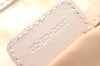 Authentic Christian Dior Trotter Lovely Tote Hand Bag Nylon Leather White 0353I