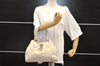 Authentic Christian Dior Trotter Lovely Tote Hand Bag Nylon Leather White 0353I