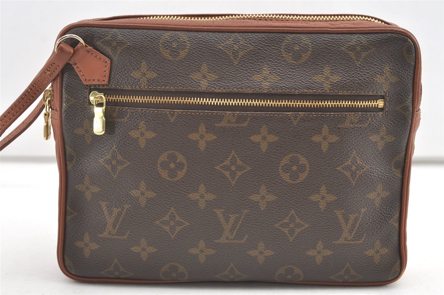 Authentic Louis Vuitton Monogram Pochette Sport Clutch Hand Bag Old Model 0353K