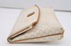 Authentic CELINE Macadam Blason Pattern Clutch Hand Bag PVC Leather White 0354J