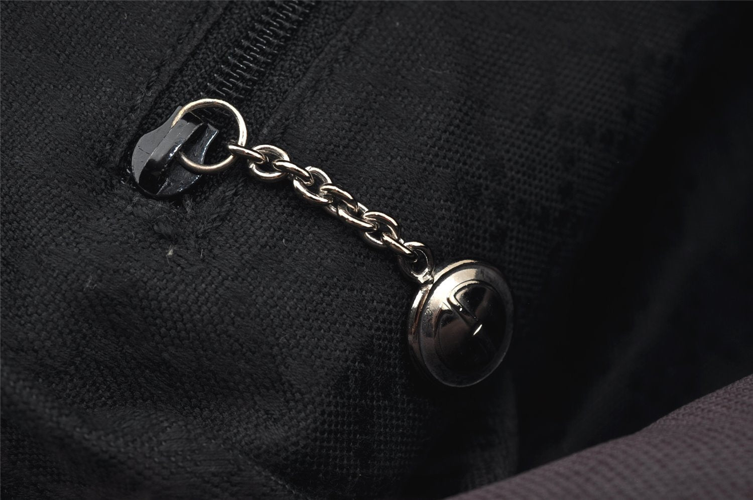 Authentic GUCCI Vintage Bamboo Tote Hand Bag Purse Nylon Leather Purple 0355J