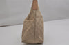Authentic GUCCI Vintage Shoulder Bag Purse GG Canvas Leather 0013386 Beige 0355K