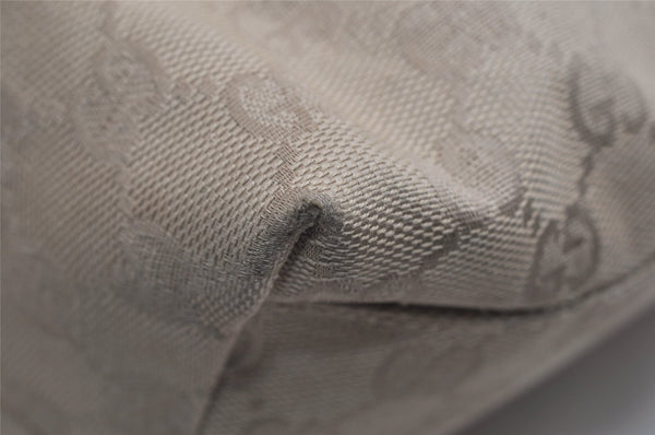 Authentic GUCCI Vintage Shoulder Bag Purse GG Canvas Leather 0013386 Beige 0355K