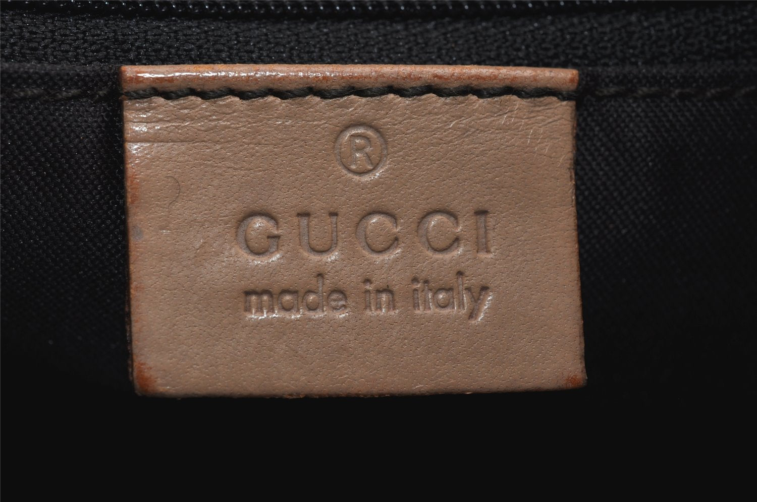 Authentic GUCCI Vintage Shoulder Bag Purse GG Canvas Leather 0013386 Beige 0355K