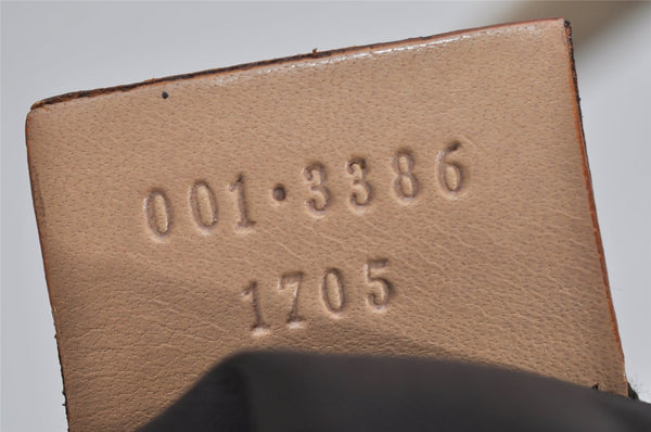 Authentic GUCCI Vintage Shoulder Bag Purse GG Canvas Leather 0013386 Beige 0355K