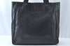 Authentic PRADA Leather Nappa Hand Bag Black 0356K