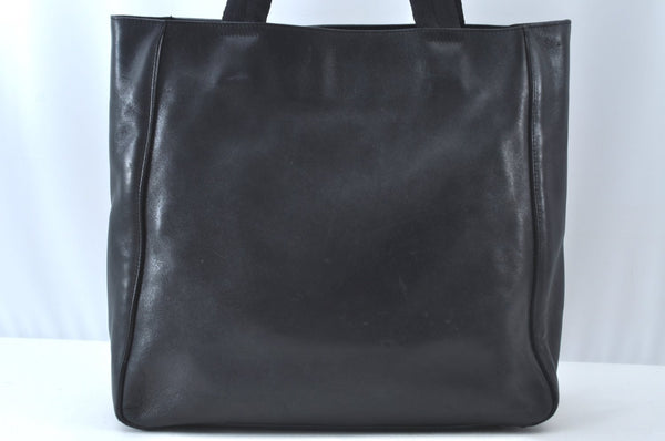 Authentic PRADA Leather Nappa Hand Bag Black 0356K