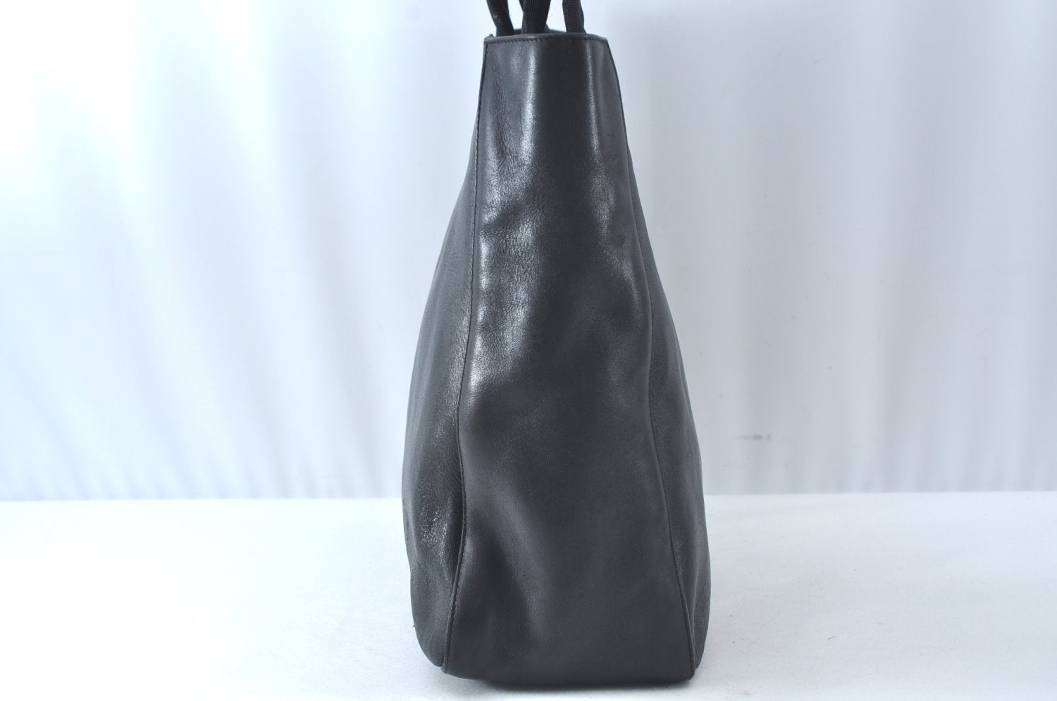 Authentic PRADA Leather Nappa Hand Bag Black 0356K
