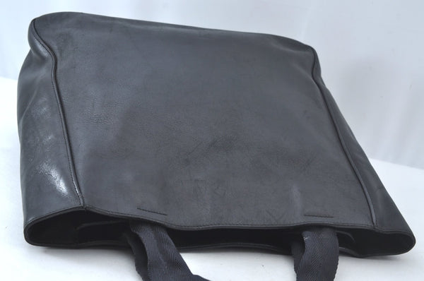 Authentic PRADA Leather Nappa Hand Bag Black 0356K