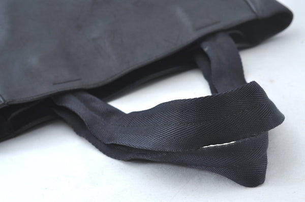 Authentic PRADA Leather Nappa Hand Bag Black 0356K