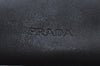 Authentic PRADA Leather Nappa Hand Bag Black 0356K