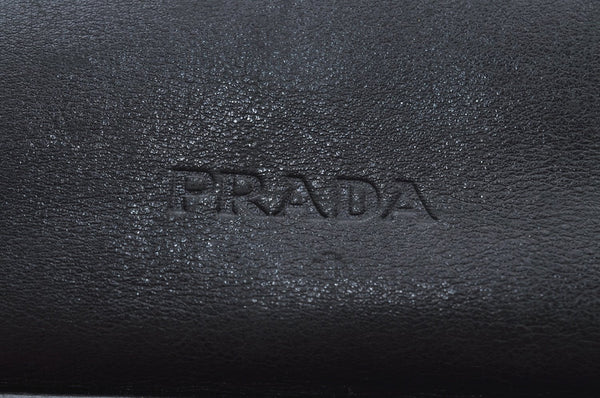 Authentic PRADA Leather Nappa Hand Bag Black 0356K
