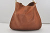 Authentic GUCCI Bamboo 2Way Shoulder Hand Bag Leather Brown 0358J