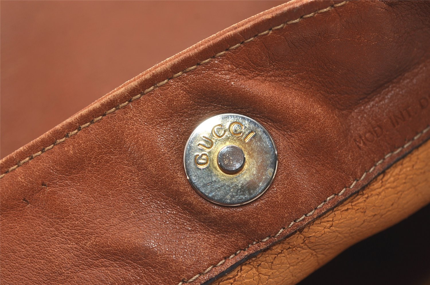 Authentic GUCCI Bamboo 2Way Shoulder Hand Bag Leather Brown 0358J