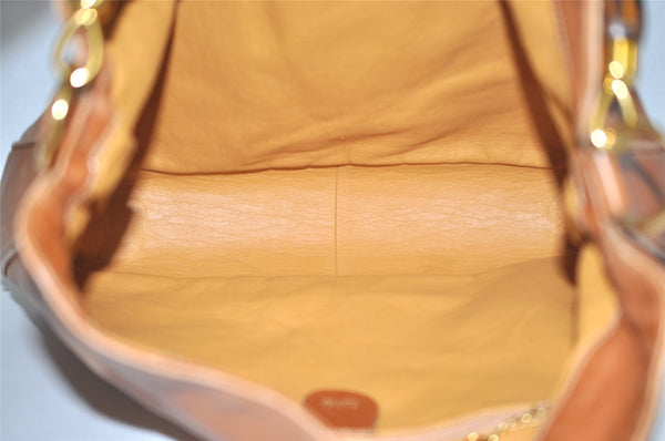 Authentic GUCCI Bamboo 2Way Shoulder Hand Bag Leather Brown 0358J