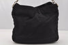 Authentic GUCCI Bamboo Shoulder Hand Bag Purse Nylon Leather 0011638 Black 0359J