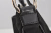 Authentic GUCCI Bamboo Shoulder Hand Bag Purse Nylon Leather 0011638 Black 0359J