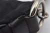 Authentic GUCCI Bamboo Shoulder Hand Bag Purse Nylon Leather 0011638 Black 0359J