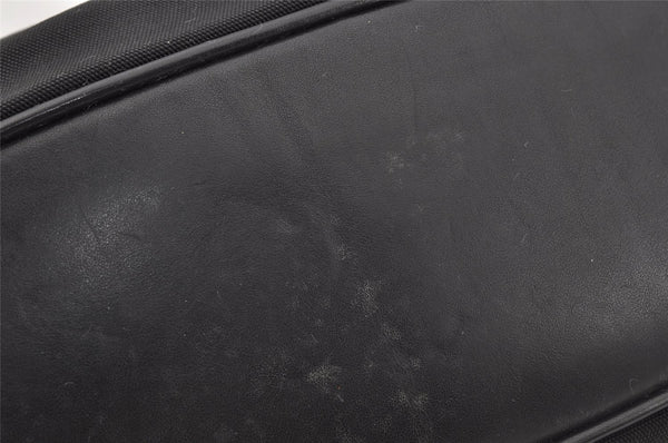 Authentic GUCCI Bamboo Shoulder Hand Bag Purse Nylon Leather 0011638 Black 0359J