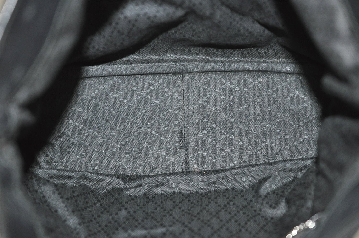 Authentic GUCCI Bamboo Shoulder Hand Bag Purse Nylon Leather 0011638 Black 0359J