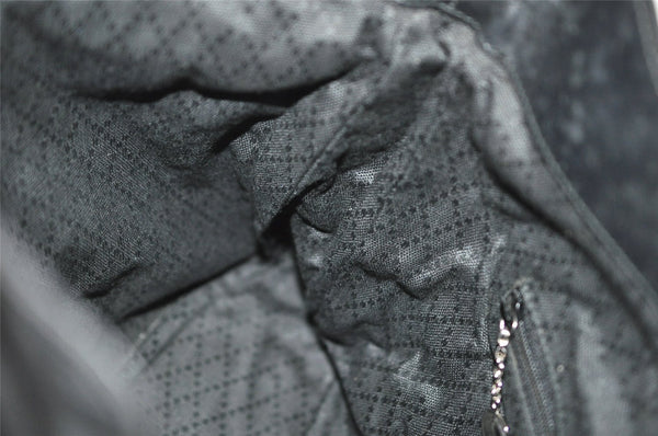 Authentic GUCCI Bamboo Shoulder Hand Bag Purse Nylon Leather 0011638 Black 0359J